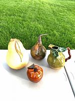 Group shot of all four ceramic pieces on table