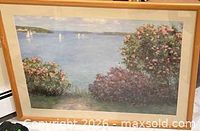 full view framed print in wood frame