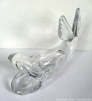 full view of clear glass fish sculpture
