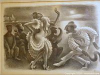 full view of lithograph artwork without frame edges