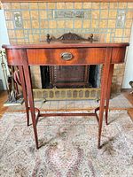 Full view of Imperial wood accent table front