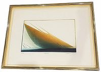 Framed lithograph full view