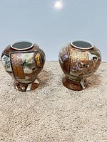 Both Nippon mini vases front view