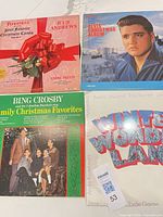 Group shot of four Christmas LP covers