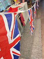 Union Jack bunting strand displayed