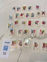 Group view of all sealed SkyBox mini cards