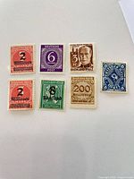 All seven German stamps grouped