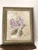 Lilac floral print in frame
