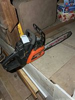 Left side view of Poulan 3000 chainsaw with Oregon bar
