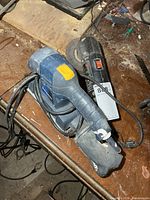 Mastercraft sander and angle grinder on workbench