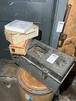 Toolbox with stacked boxes of parts