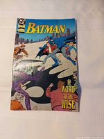 Front cover of Batman comic showing title graphics and artwork