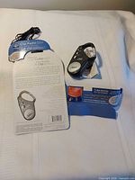 Radio device, earbud, partial packaging visible