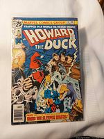 Front cover of bagged Howard the Duck comic