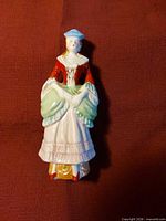 front view of porcelain lady figurine