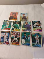 All ten cards laid out for overview