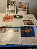 Group shot showing all eight advertisements laid out