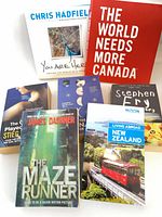 All seven visible books arranged front-facing