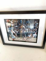 Front view of framed signed Pete Rose photograph