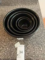 All five bowls nested together showing sizes and color