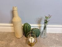 Group shot of all five decorative pieces