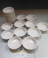 All 20 ceramic bowls arranged and stacked