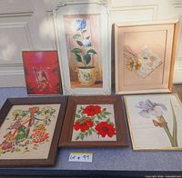 Group shot of all six framed artworks