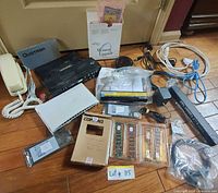 Overall view of all components laid out on floor