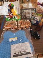 Group shot of all listed items on table