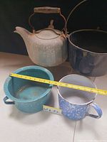 Front view showing all four items together