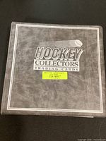 Front cover of grey Hockey Collectors Trading Cards binder