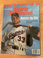 Front cover showing Larry Walker, title, date and Canada edition banner, magazine in protective sleeve