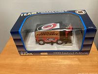 Boxed 1999 limited edition Carolina Hurricanes 1:24 scale Zamboni bank