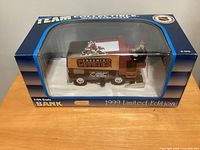 Boxed 1999 limited edition Phoenix Coyotes Zamboni bank, front view