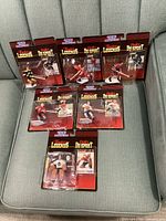 All six sealed Starting Lineup Canadian Legends action figures displayed front of packaging