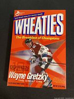 Front of sealed Wheaties box with Wayne Gretzky graphics