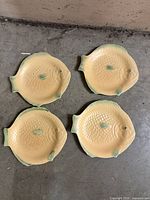 All four fish-shaped plates front view