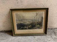 Front view showing full framed engraving