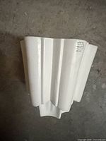 Exterior view of white porcelain mould