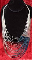 Full view of necklace draped on display form