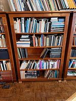 Full view of bookshelf filled with books