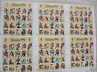Entire sheet showing multiple panes; lower-right pane represents the offered pane of 20 mint stamps