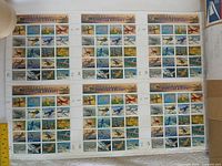 Full view of pane showing all 20 stamps