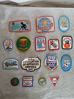 All 15 patches laid out