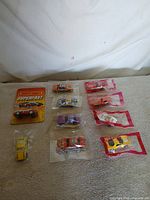 All ten sealed vehicles laid out