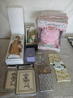 Group shot of all seven items with packaging visible