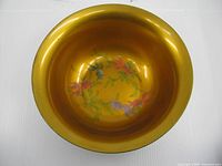 Top view of gold interior with koi fish design