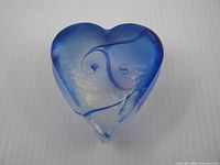 Top view showing heart shape, color and internal swirl