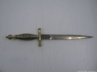 Full view of dagger-style letter opener
