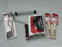 Overview of all painting supplies